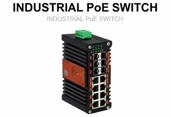 Managed Gigabit Poe Switch 8 Port 802.3At - Switch PoE gerenciado industrial L2+ com